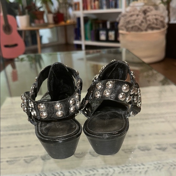 Rebecca Minkoff Black Studded Women's Shoes 8 - Picture 5 of 7
